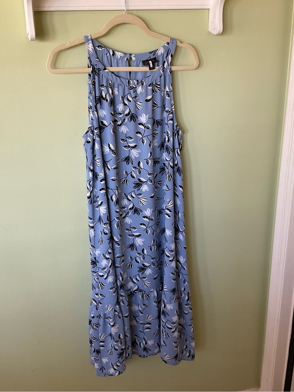 JJill Sleeveless Light Blue Floral Maxi Dress